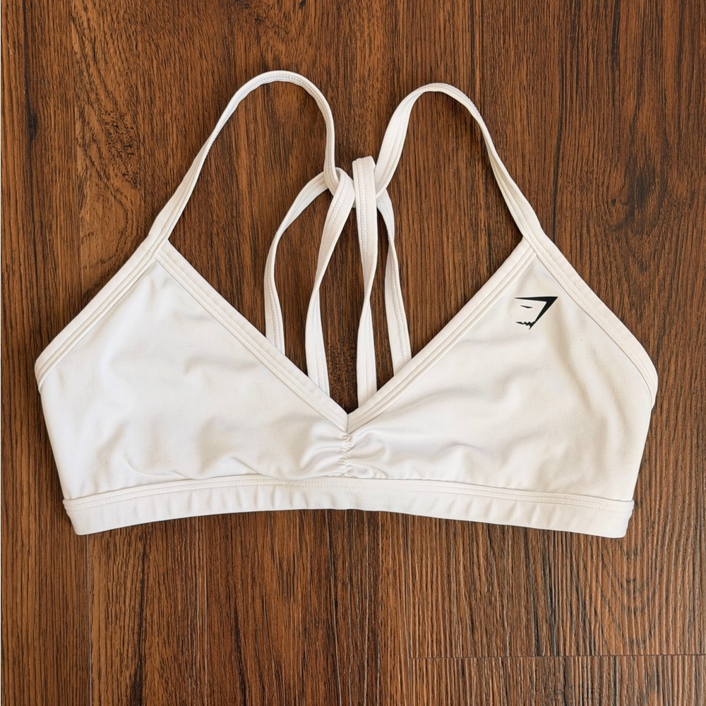 Gymshark White Strappy Sports Bra